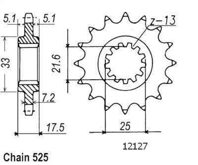 ESJOT Sprocket 525 15z standard