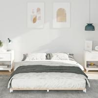 Bedframe Wit 140 x 210 cm Massief grenenhout - thumbnail