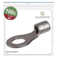 Quadrios 23C513 Ringkabelschoen Dwarsdoorsnede (max.): 6 mm² Schachtdiameter: 6.5 mm Ongeïsoleerd 100 stuk(s) - thumbnail