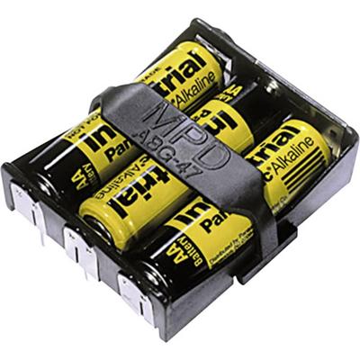 MPD BA3AAPC-UL94V-0 Batterijhouder Aantal cellen: 3 AA (penlite) Soldeeraansluiting (l x b x h) 58 x 48 x 16 mm