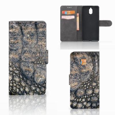 Nokia 3.1 (2018) | Telefoonhoesje | Met pasjeshouder | Krokodillenprint