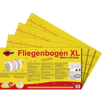 Redtop Fliegenbogen 31091 Vliegenval Plakfolie, Lokstof (l x b) 600 mm x 345 mm Geel 6 stuk(s)