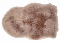 van der Leeden kleedje polyester schapenvacht 65x90cm old pink - thumbnail