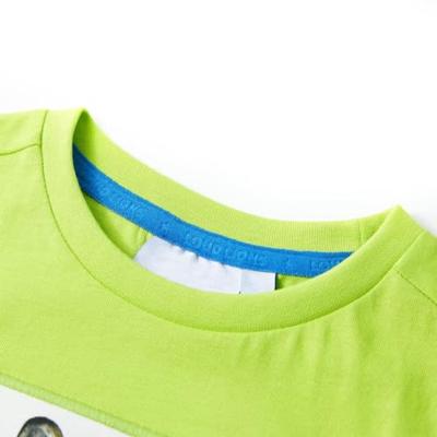 Kindershirt met korte mouwen 128 limoengroen Kindershirt met korte mouwen 128 limoengroen