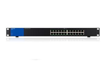 Linksys LGS124P-EU 24-poorts onbeheerde Gigabit PoE-netwerkswitch met 12 PoE+-poorten, 120 W, voor bedrijven, kantoor, IP-beveiliging - Ethernet-switch/hub met metalen behuizing