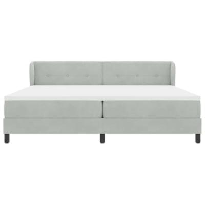 Boxspringbed met donkergrijs fluwelen matras 80x200 cm