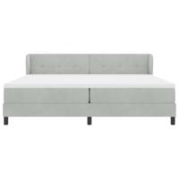Boxspringbed met donkergrijs fluwelen matras 80x200 cm - thumbnail