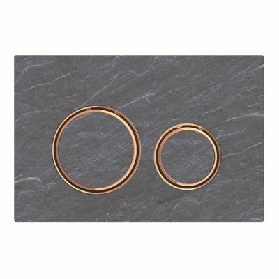 Bedieningsplaat Geberit Sigma 50 Round voor 2-toets Spoeling Rosé Goud / Mustang Leisteen Bedieningsplaat Geberit Sigma 50 Round voor 2-toets Spoeling Rosé Goud / Mustang Leisteen