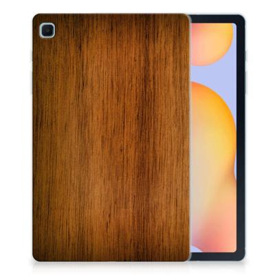 Samsung Galaxy Tab S6 Lite | S6 Lite (2022) Silicone Tablet Hoes Donker Hout