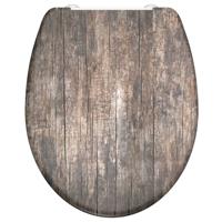 Duroplast WC-bril OLD WOOD met soft-close en quick-release - thumbnail