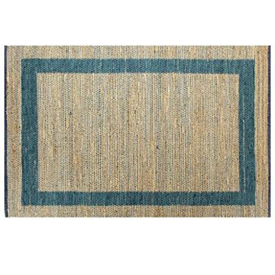 VidaXL Vloerkleed handgemaakt 160x230 cm jute blauw
