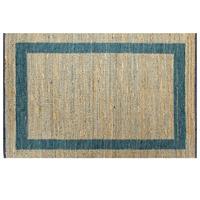 VidaXL Vloerkleed handgemaakt 160x230 cm jute blauw - thumbnail