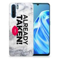 OPPO A91 | Siliconen hoesje | met naam Already Taken White - thumbnail