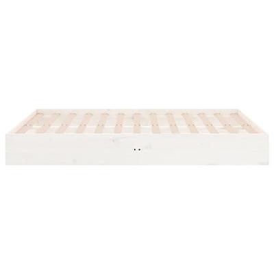 Bedframe massief hout wit 135x190 cm 4FT6 Double - thumbnail