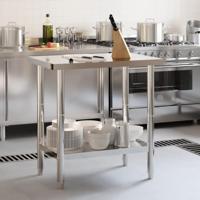 Keukenwerktafel 82,5x55x85 cm roestvrij staal - thumbnail