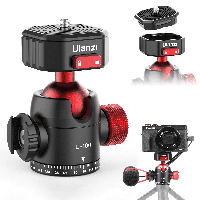 Ulanzi U-100 draaibare statiefkop met balhoofd en Cold Shoe-mount - thumbnail