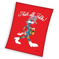 Looney Tunes Fleece plaid 150 x 200 cm Rood - thumbnail