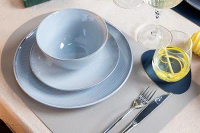 Cookinglife Onderzetters - Vegan leer - Grijs / Blauw - Organic - dubbelzijdig - 13 x 11 cm - 6 stuks Cookinglife Onderzetters - Vegan leer - Grijs / Blauw - Organic - dubbelzijdig - 13 x 11 cm - 6 stuks