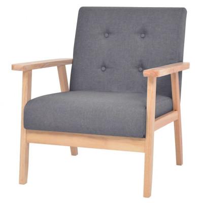 Fauteuil stof donkergrijs Fauteuil stof donkergrijs