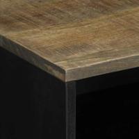 Nachtkastje 50x33x60 cm massief mangohout lichtgrijs - thumbnail