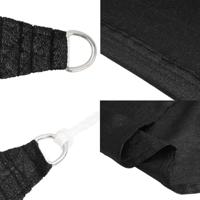 VidaXL Zonnezeil 160 g/m² 3,6x3,6 m hdpe zwart - thumbnail