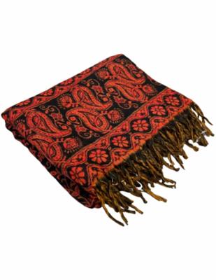 YogaStyles Meditatiedeken nr 124 oranje donkerbruin acrylic wool