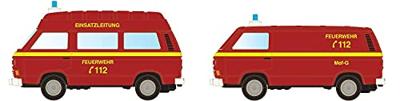 Minis by Lemke LC4342 N Auto Volkswagen T3 set van 2 Duitse brandweerwagens