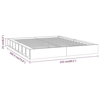 Bedframe massief hout wit 135x190 cm 4FT6 Double - thumbnail