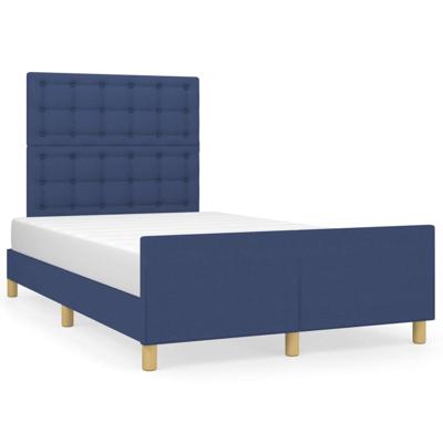 Bedframe zonder matras 120x200 cm stof blauw