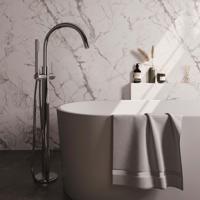 Vrijstaande Badkraan Brauer Chrome Met Handdouche Staafmodel Chroom - thumbnail