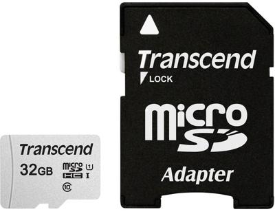 Transcend Premium 300S microSDHC-kaart 32 GB Class 10, UHS-I, UHS-Class 1 Incl. SD-adapter