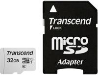 Transcend Premium 300S microSDHC-kaart 32 GB Class 10, UHS-I, UHS-Class 1 Incl. SD-adapter - thumbnail