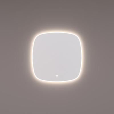 HIPP Design spiegel Deens Ovaal Gelijkzijdig 60x60 cm - Directe en Indirecte LED Verlichting + Spiegelverwarming. Kleurenwissel en Touch Dimmer
