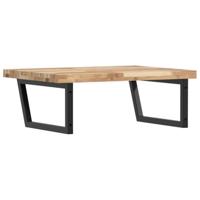 Badkamer wandschap staal en massief acaciahout - thumbnail