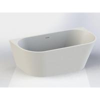Half Vrijstaand Bad Arcqua Pinto Back To Wall 180x80x57 cm Glans Wit - thumbnail