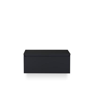 Frozen Badmeubelset 100 cm - Greeplijst in kleur - Incl. Bovenblad Zwart Mat