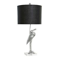 Bureaulamp DKD Home Decor Zwart Zilverkleurig Hars 60 W 220 V 33 x 33 x 74 cm - thumbnail
