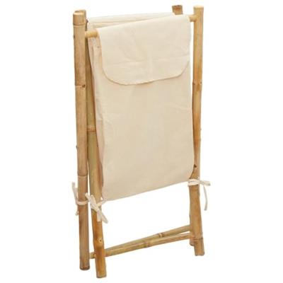 VidaXL Wasmand 41,5x36x63,5 cm bamboe crèmewit