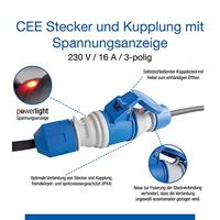AS Schwabe powerlight CEE Kupplung 61487 CEE-koppeling 3-polig 230 V 1 stuk(s) - thumbnail