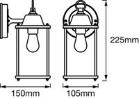 LEDVANCE ENDURA® CLASSIC LANTERN L 4058075206625 Buitenlamp (wand) LED E27 Zwart - thumbnail