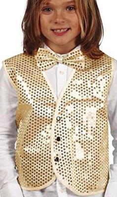 Gilet Pailletten Kind Goud