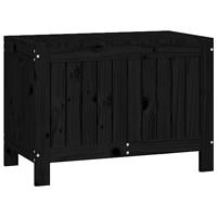Tuinbox 76x42,5x54 cm massief grenenhout zwart - thumbnail