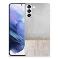 Samsung Galaxy S21 Plus | Bumper Hoesje | Wood Concrete - thumbnail
