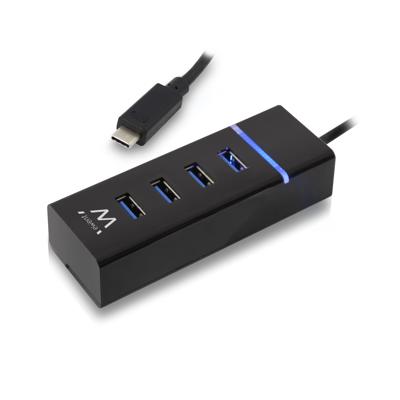 USB-HUB 4 Poorten Ewent EW1137 USB 3.1 Zwart