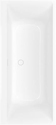 Villeroy & Boch Subway 3 0 inbouwbad 2-persoons 180x80cm glans wit alpin quaryl incl. afvoer met bodem-vulcombinatie wit