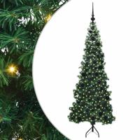 VidaXL Hoek kunstkerstboom met 300 led groen 180 cm pvc en metaal - thumbnail