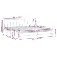 Bed met matras "Hanko" fluweel blauw 200x200 cm - thumbnail