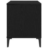 Platenkast met plank Zwart eiken 100 x 38 x 48 cm Bewerkt hout - thumbnail