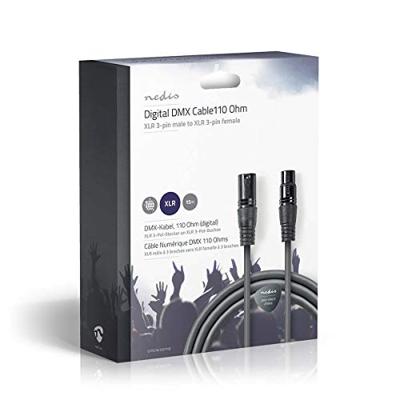 Digitale DMX-Kabel 110 Ohm | XLR 3-pins male - XLR 3-pins female | 15 m | Grijs Digitale DMX-Kabel 110 Ohm | XLR 3-pins male - XLR 3-pins female | 15 m | Grijs