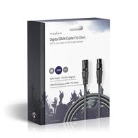 Digitale DMX-Kabel 110 Ohm | XLR 3-pins male - XLR 3-pins female | 15 m | Grijs - thumbnail